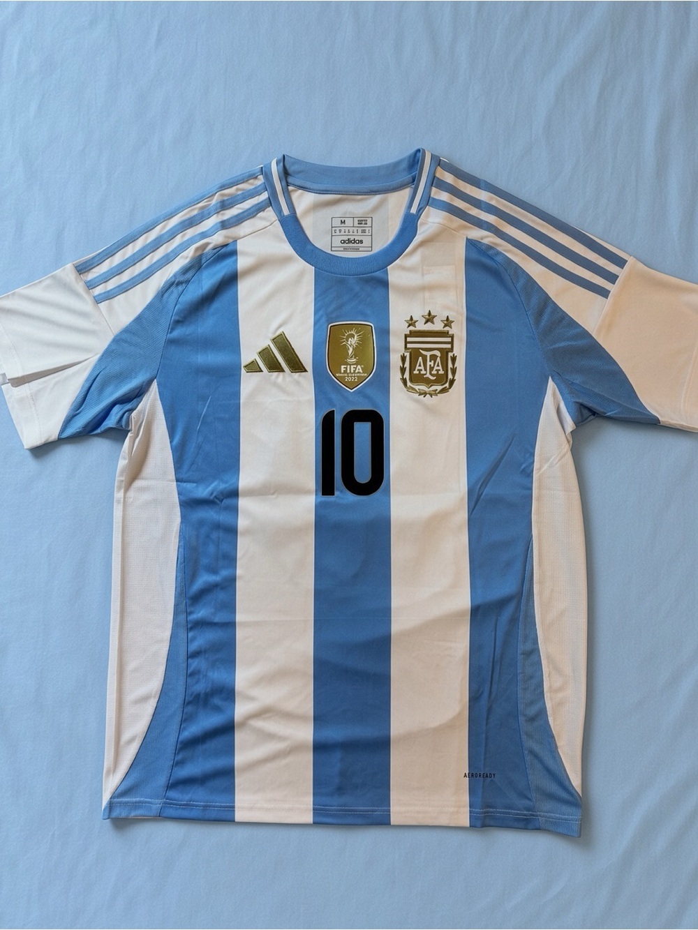 adidas Messi Argentina Light Blue & White #10 Soccer Jersey